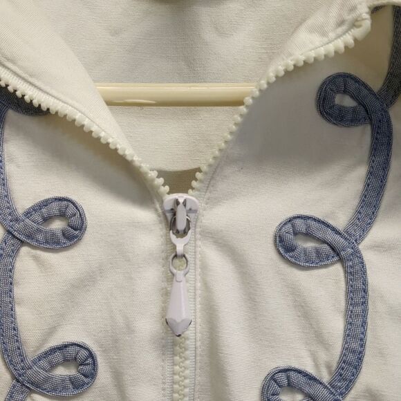 Alfred Dunner Floral Embroidered Cotton Windbreaker Jacket Women's Plus Size 16 - Picture 7 of 15